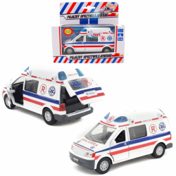 Samochód Ambulans karetka pogotowia z dźwiękiem i sygnałami 