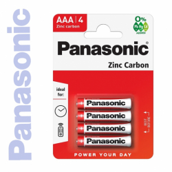 Panasonic bateria cynkowo - węglowe  AAA R 03 - 1.5 V 4 szt.