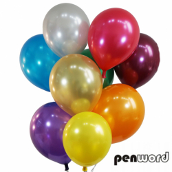 Penword Balony 10'' metalik mix kolorów 100 szt.