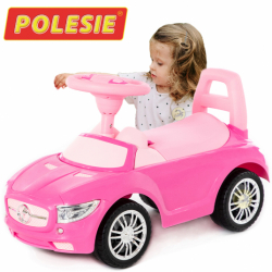 Polesie jeździk pchacz samochód typu Mercedes z dźwiękiem różowy
