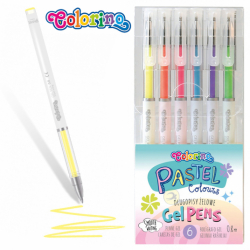 Colorino Pastel Colours Długopisy żelowe pastelowe 0,8mm 6 kolorów