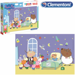 Clementoni puzzle Maxi 104 el. SuperColor Świnka Peppa Pig 23735