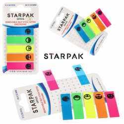 Zakładki Indeksujące 44 x 12 mm 5 x 20 sztuk Emoticons Starpak