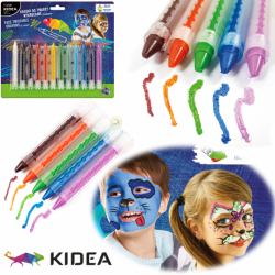 Kredki do malowania twarzy 12 kolorów Kidea