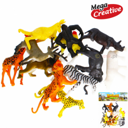 Zwierzęta dzikie zestaw figurek 12 sztuk Animal World Mega Creative