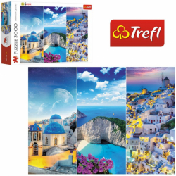 Trefl Puzzle 3000 el.  widok Greckie wakacje 33073