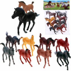 Zwierzęta Konie Horse zestaw figurek 12 sztuk 