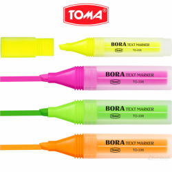 Zakreślacz fluorescencyjny trójkątny zestaw 4 sztuk TO-336MIX4 Bora Toma 