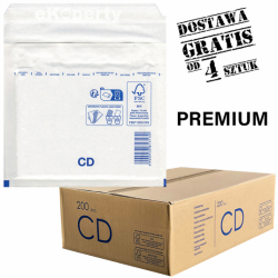 Koperty bąbelkowe CD białe 200 sztuk 200 x 175 mm