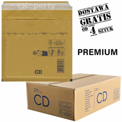 Koperty bąbelkowe CD brązowe 200 sztuk 200 x 175 mm