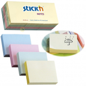 Karteczki notes w kostce samoprzylepne kolorowe pastel 38 x 51 mm 4 kolory paste